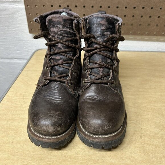 Skechers 7025 Logger Boots Brown Lace Up Women’s Size 7 Soft Toe Leather - Picture 3 of 10